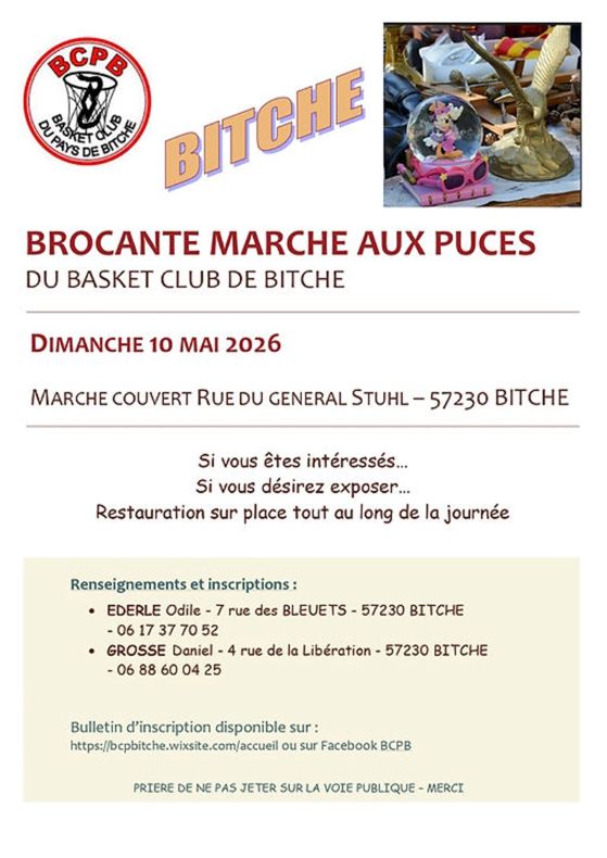 Marché aux puces 10/05/2026 - inscriptions ouvertes !